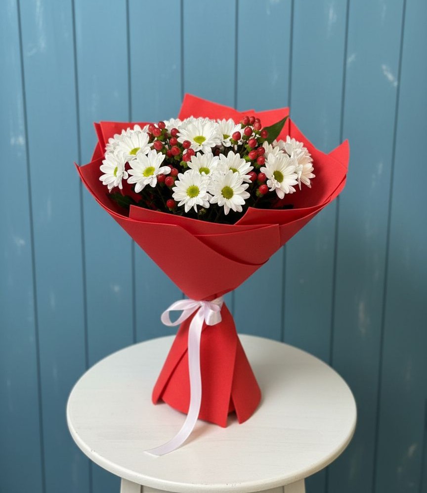 Букет цветов из: Хризантемы в Молодежном Иркутская область