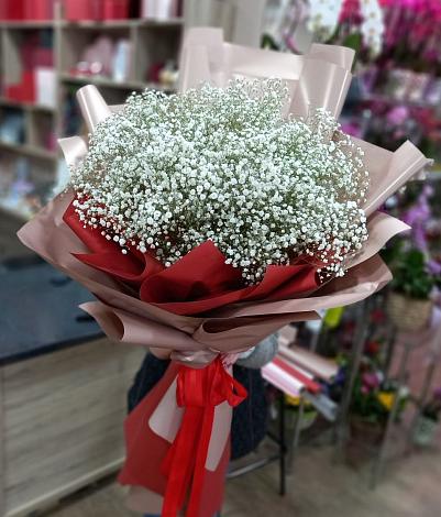 Букет цветов из: Гипсофила в Молодежном Иркутская область