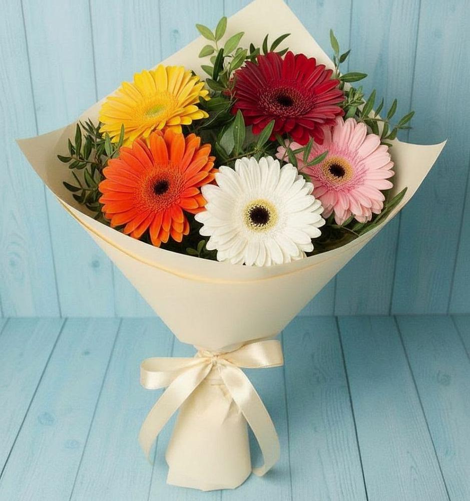 Букет цветов из: Герберы в Молодежном Иркутская область