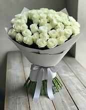 Букет 35 Белых роз в Молодежном Иркутская область