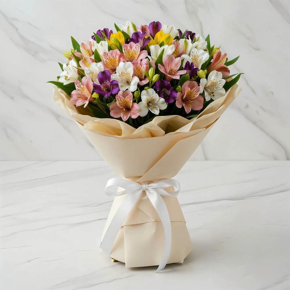 Букет цветов из: Альстромерии в Молодежном Иркутская область