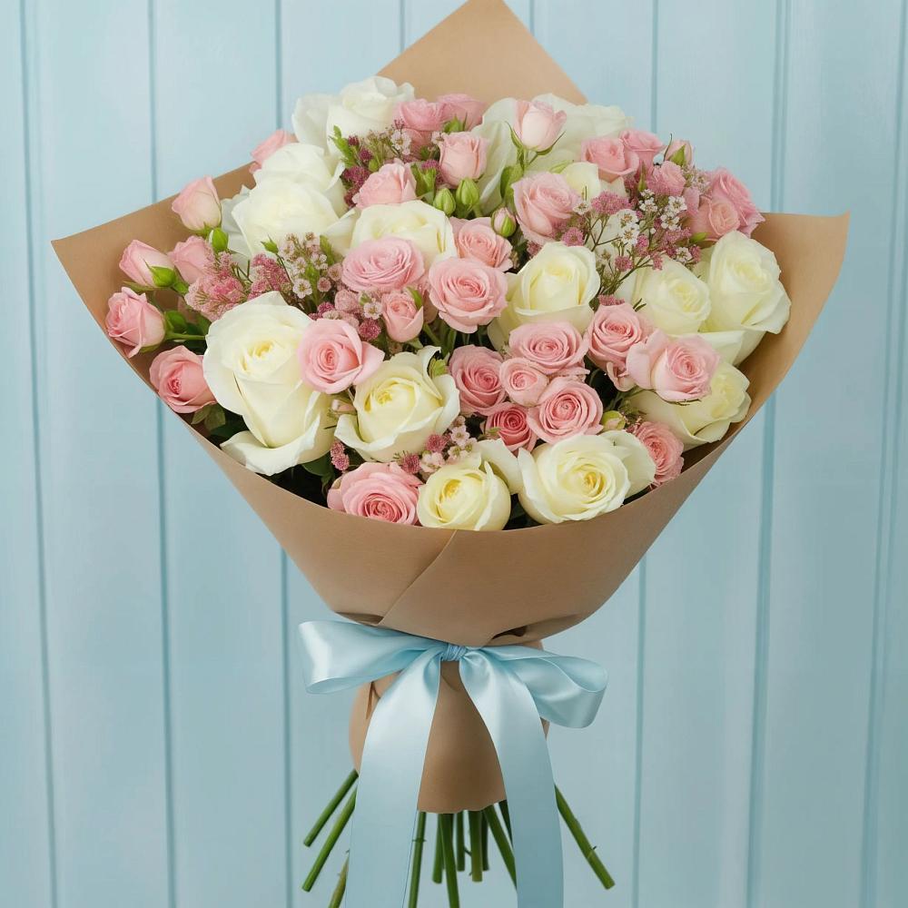 Букет цветов из: Розы в Молодежном Иркутская область