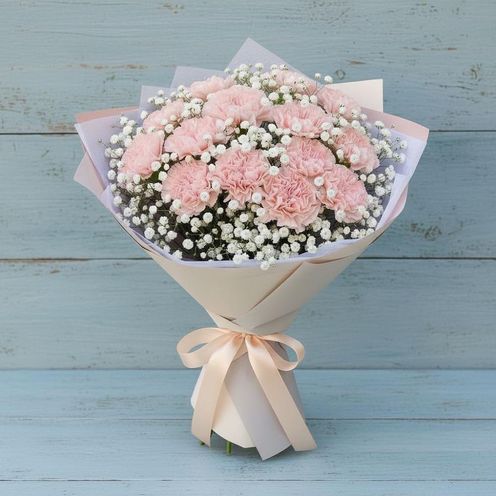 Букет цветов из: Гвоздики в Молодежном Иркутская область