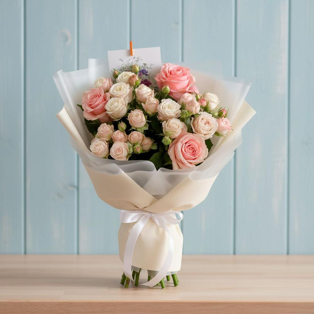 Букет цветов из: Розы в Молодежном Иркутская область