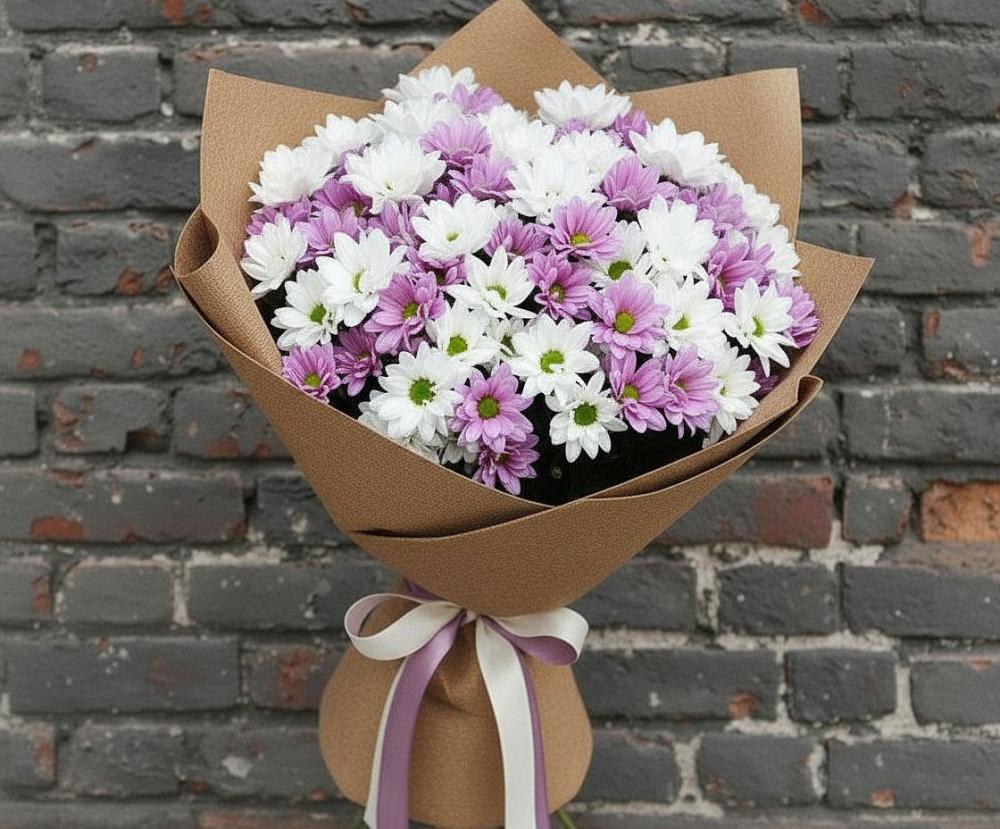 Букет цветов из: Хризантемы в Молодежном Иркутская область