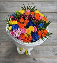 Букет цветов из:  Розы и Хризантемы в Молодежном Иркутская область