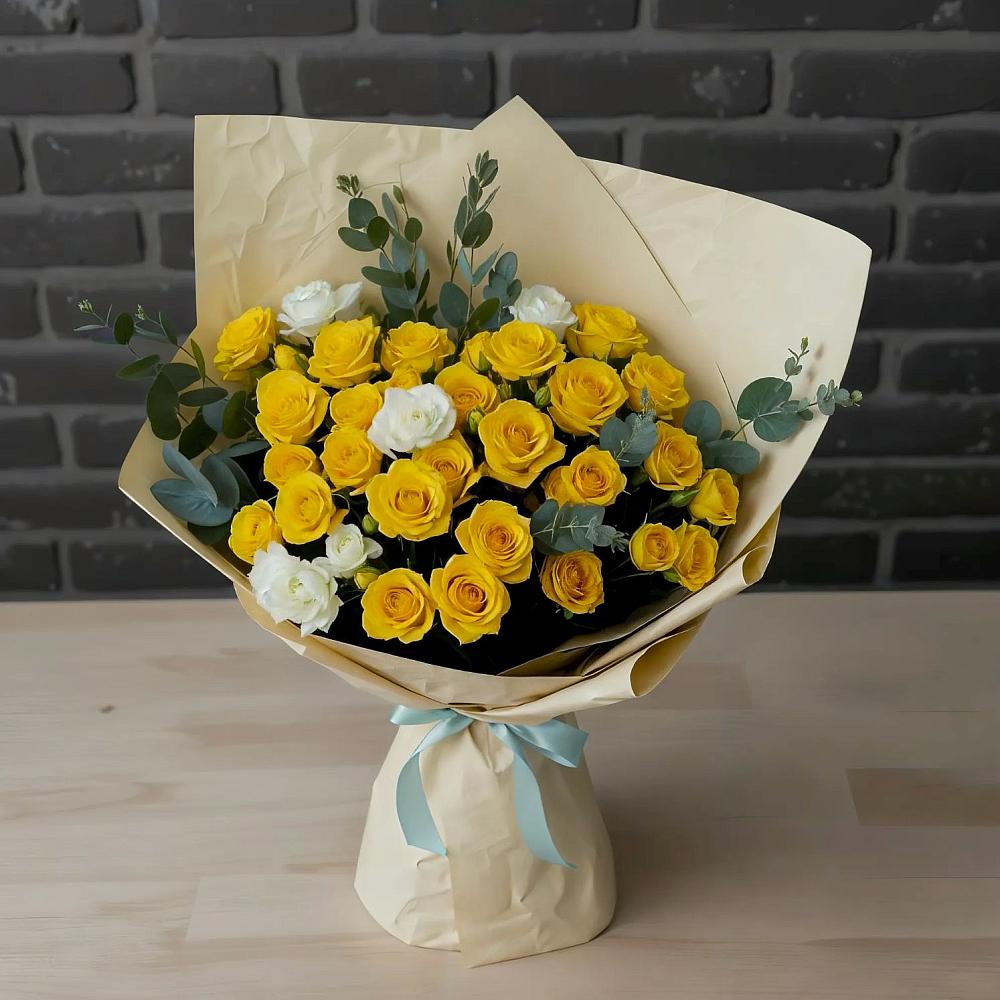 Букет цветов из: Розы в Молодежном Иркутская область