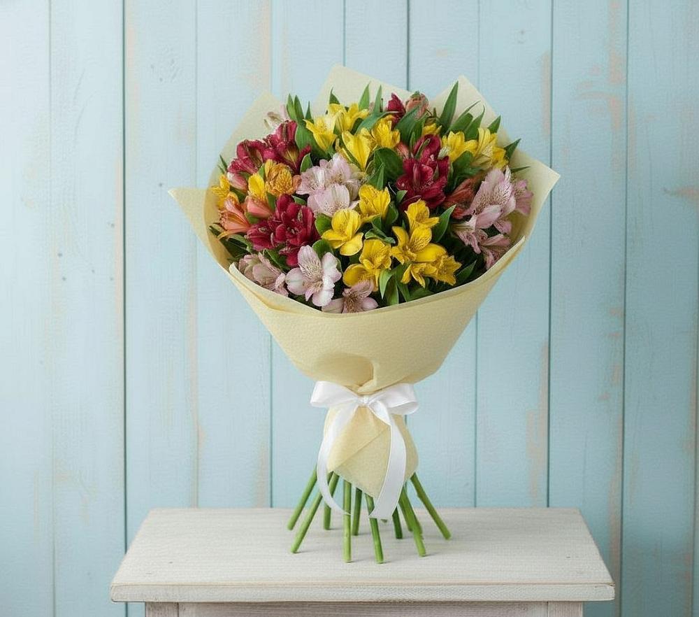 Букет цветов из: Альстромерии в Молодежном Иркутская область